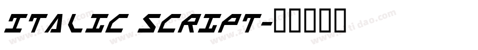 Italic script字体转换